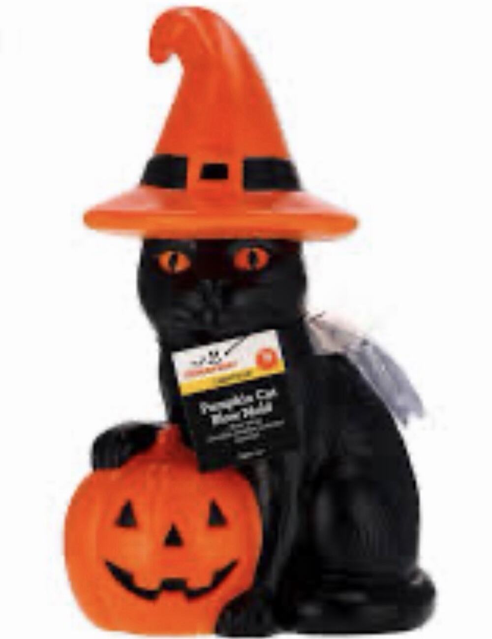 Copied - NEW 2026 Black Cat Witch Hat Pumpkin Blow Mold Halloween 19” Tall